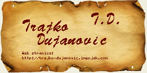 Trajko Dujanović vizit kartica
